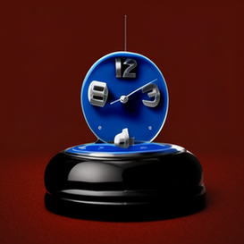 A stylized, abstract image of a Viagra pill, overlaid with a clock to symbolize the fight against male aging